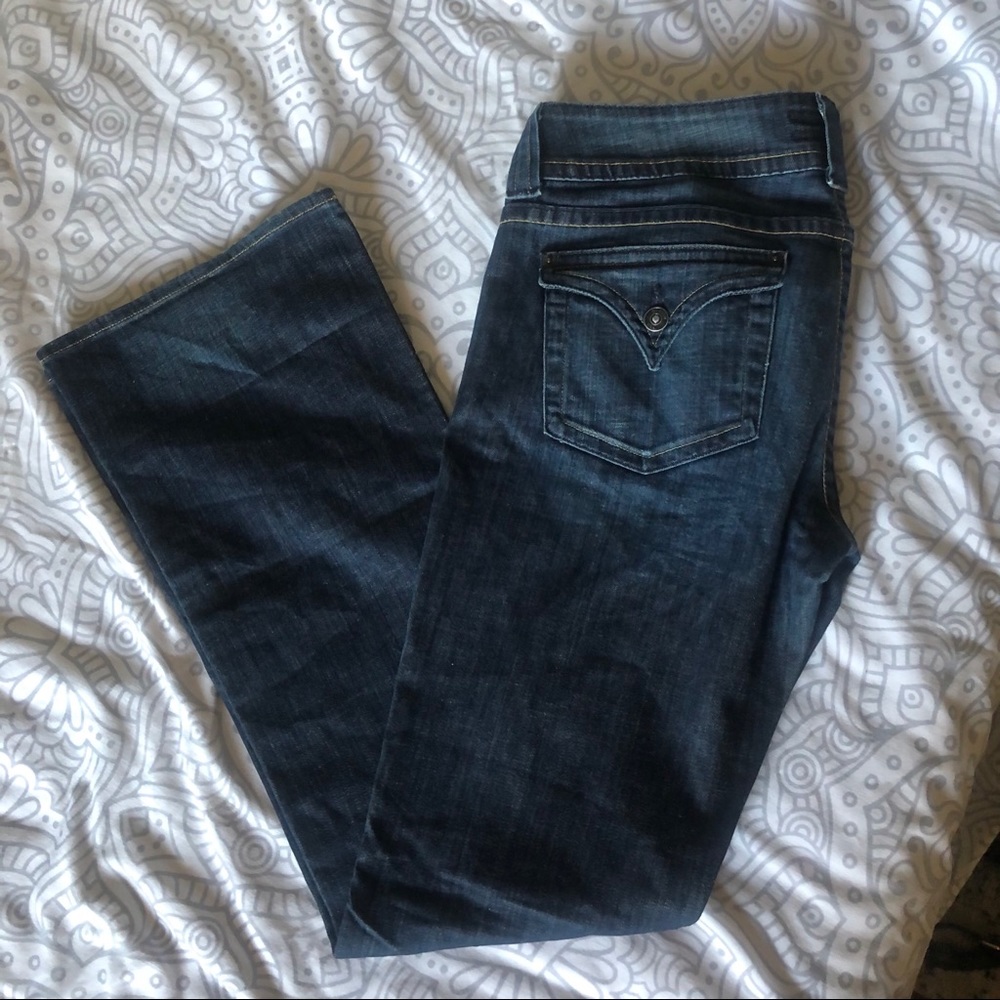 Hudson Mid-Rise Baby Bootcut Jean size 32 dark wash - Picture 10 of 14